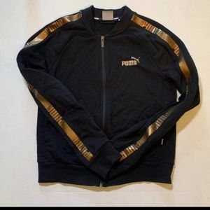Puma Black Jacket Metal Logo Size S